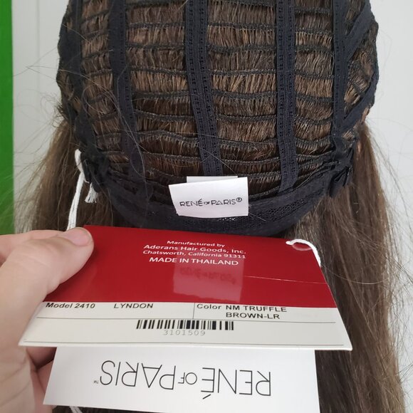 NEW Lyndon wig by Rene of Paris, Truffle Brown, lace fnt, mono part, romantic - Picture 10 of 13
